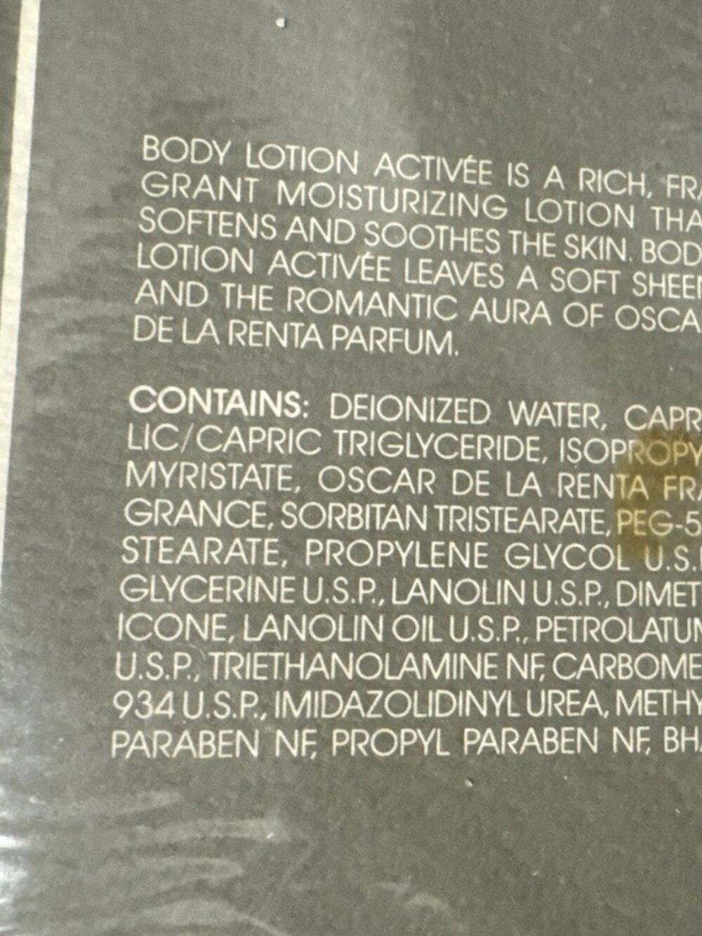 Vintage Oscar de la Renta for Women Body Lotion Activee 7oz SEALED NEW NOS 80s - Picture 13 of 13